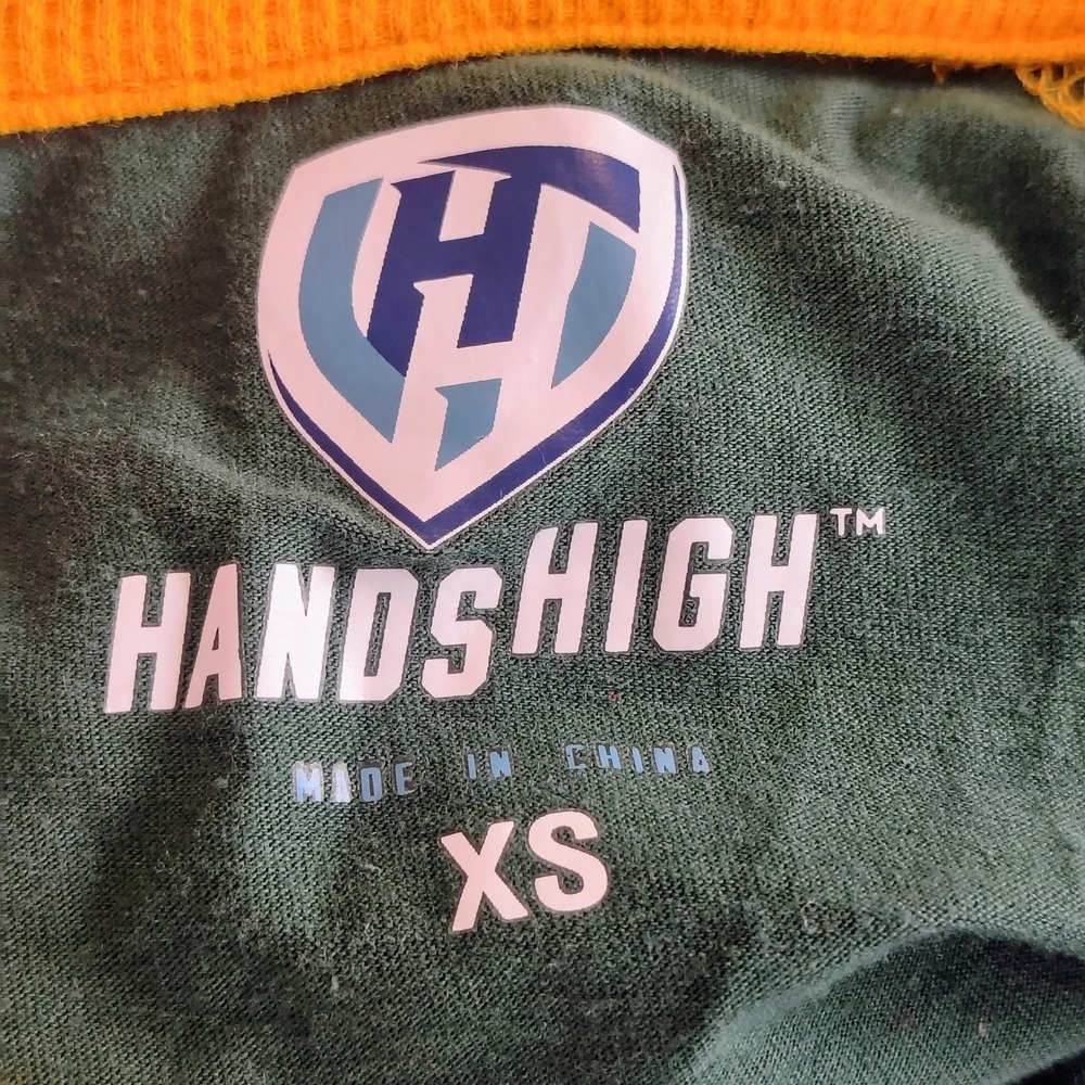 Hands High Green Bay Packers Womens XS V-Neck Long Sleeve Shirt Green Yellow NFL - Picture 6 of 8
